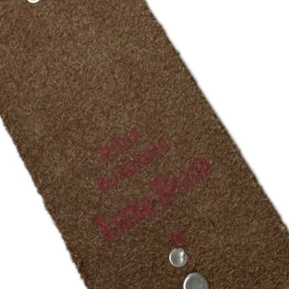 Vintage Lucky Brand Leather Belt M Floral Embroidered Boho Y2K Western Hippie - Picture 5 of 9